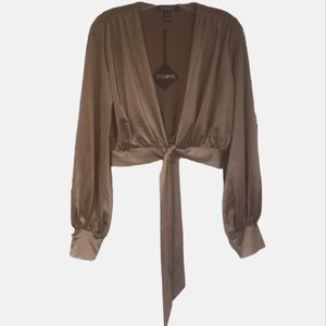 Wrap Satin Blouse